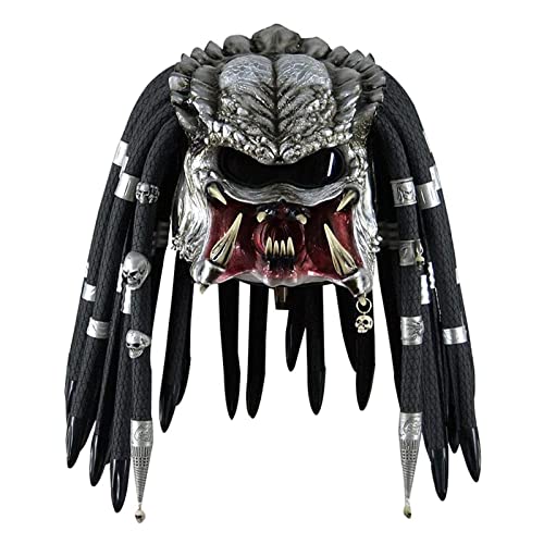 XehCaol Predator Helm Maske Alien Kostüm Herren Halloween Hunter Cosplay Props Figur Zubehör (black)
