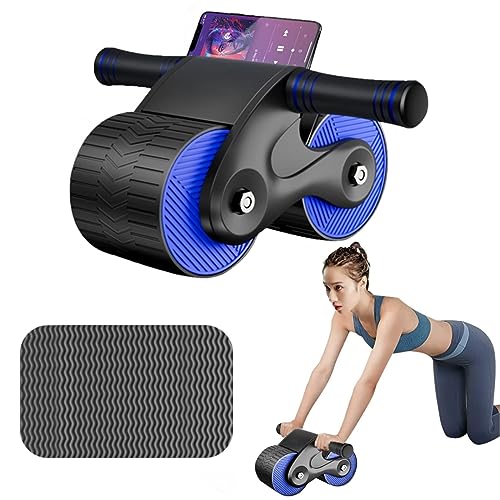 Ant Warrior Automatischem Bauchtrainer roller, Fitness Ab Roller für Core Trainer, Bauchmuskeltrainer für zuhause, Bauchtrainer für Strength training equipment at home (Blau)