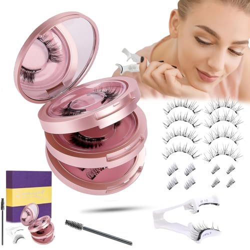 Magnetische Wimpern Natürlicher Look Wimpern Magnetisch Wiederverwendbar Magnetische Wimpern ohne Eyeliner oder Kleber Magnet Wimpern mit Applikator Leichte Magnetwimpern Langanhaltende Haftung
