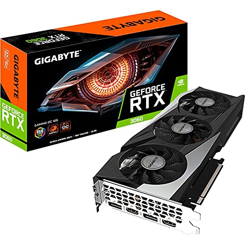 Gigabyte NVIDIA GeForce RTX 3060 GAMING OC V2 Graphics Card - 12GB GDDR6, 192-bit, PCI-E 4.0, 1837MHz Core Clock, RGB, 2x DP 1.4, 2 x HDMI 2.1, NVIDIA Ampere - GV-N3060GAMING OC-8GD