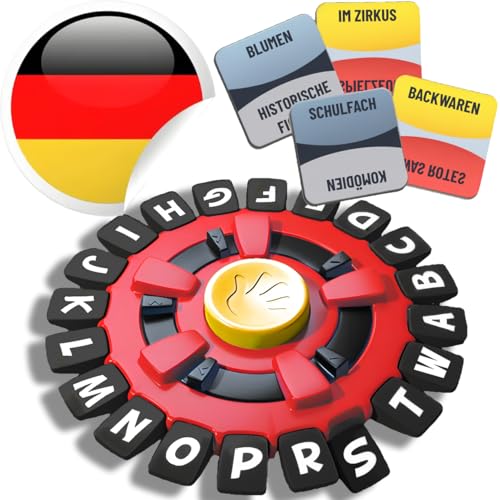 BLOOOK Wörter Sturm Spiel Deutsch,Thinking Words Spiel Deutsch,Brettspiele,Wortspiele für Erwachsene Kinder,Buchstaben Spiel (Schwarz)