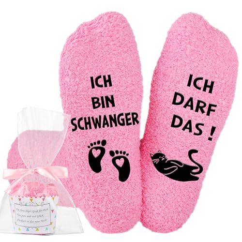 Jeasona Schwangerschaft Geschenk Verwandtschaft Socken Werdende Mama Geschenk Socken Geschenke für Werdende Mütter Geschenke für Schwangere Frauen Freundin Schwangerschaft Verkünden