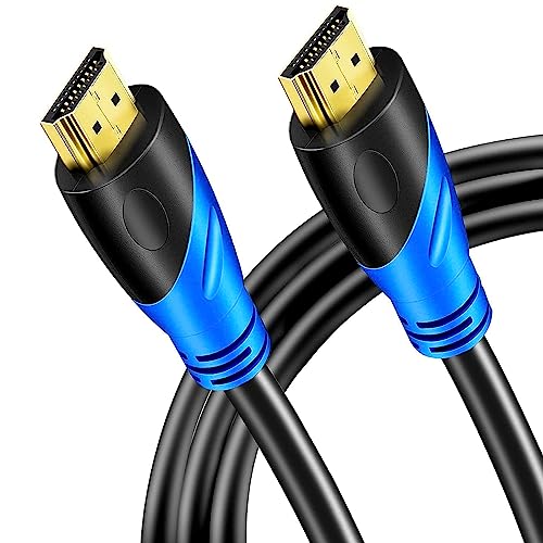 Rommisie 4K/60HZ HDMI Kabel 1m (HDMI 2.0,18Gbps) Ultra High Speed vergoldete Anschlüsse,Ethernet Audio Return Video 4K, Full HD1080p, 3D-kompatibel Blu-Ray Laptop PS3 PS5 PS9 PC HDTV