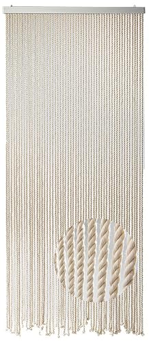 Kobolo Seilvorhang MARITIM, 54 Stränge, 90x185/195 cm, Türvorhang im maritimen Design, dekorativ für den Indoor- und geschützten Outdoorbereich