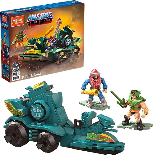 MEGA Construx GWY75 - Masters of the Universe Battle Ram und Sky Sled Kampffahrzeug Bauset, Bauspielzeug für Kinder, ab 8 Jahren
