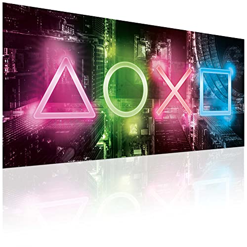 GOODS+GADGETS Gamer XXL Poster; Spielkonsole Fotoposter; Geometrische Formen Wandbild Kunstdruck 100 x 45 cm Wand-Dekorationen mit eindrucksvollen Farben (Gamer Poster)