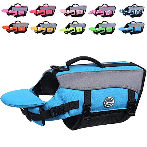 VIVAGLORY Hunde-Schwimmweste Float Coat Wassersport Schwimmhilfe Rettungsweste für Hunde Haustier Mit Griff und Reflektoren