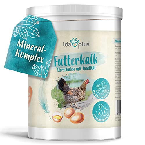Ida Plus - Futterkalk - Zusatzfutter für Hühner - Premium Futterkalk für Hühner - Mineralstoffe für Hühner & Vitaminmischung für Hühner - Rundumversorgung - Futterkalk mit Kalzium für Hühner - 1 kg