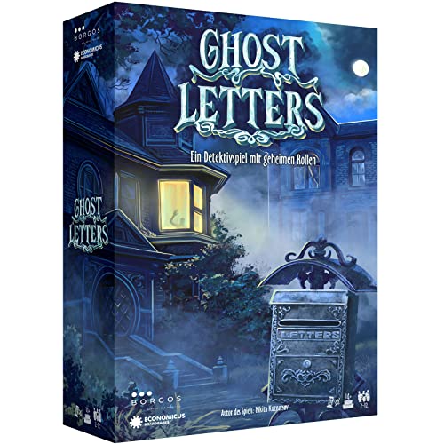 BORGOS Ghost Letters - Murder Mystery Spiel mit geheimen Rollen | Hoher Wiederspielwert | Gesellschaftsspiel | Krimispiel für Erwachsene ab 14 | Partyspiel | Deduktionsspiel [Deutsche Edition]
