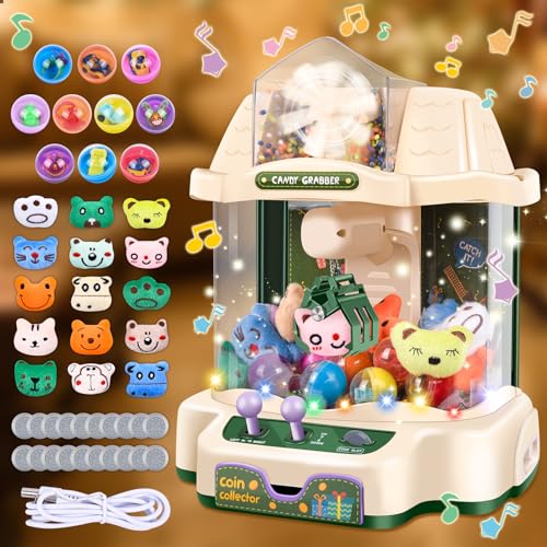 JONRRYIN Greifautomat für Kinder, Süßigkeitenautomat mit Münzen und Doll, Candy Grabber, Krallen Maschine, Groß Claw Machine Toy, Süßigkeiten Greifmaschine Krallenmaschine Spielzeug für Spiel Party