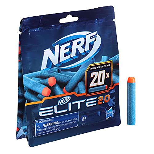 Nerf Elite 2.0 20er Dart Nachfüllpackung – enthält 20 Nerf Elite 2.0 Darts, kompatibel mit Allen Nerf Elite Blastern