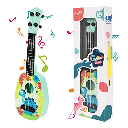 Kindergitarre,37cm Gitarre für Kinder,Mini Gitarre Ukulele Gitarre Spielzeug,Ukulele Instrument mit 4 verstellbaren Saiten Mini-Gitarre für Kleinkinder,Anfänger,Jungen,Mädchen,Geschenk (Style-B)