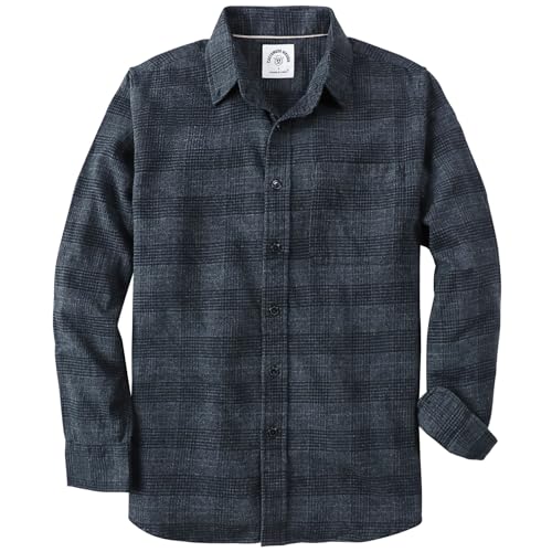 Dubinik® Flanellhemd Herren Kariert Button Down Outdoor Baumwolle Freizeithemden Flanellhemden Herren Langarm