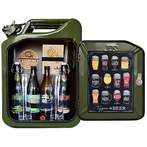 Panski Bar für Bier mit Gläsern, Grün