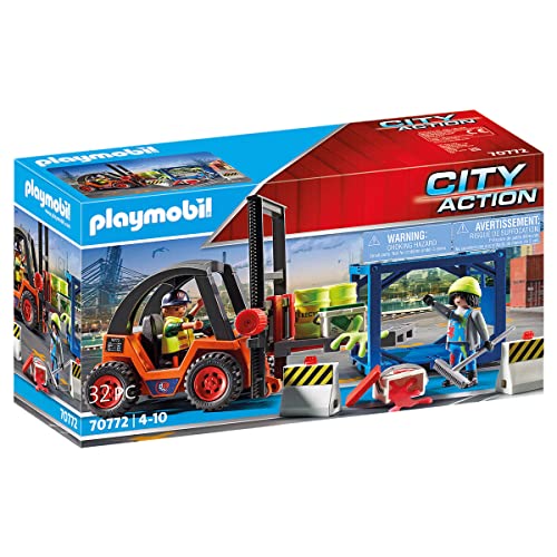 PLAYMOBIL City Action 70772 Gabelstapler mit Fracht, Ab 4 Jahren