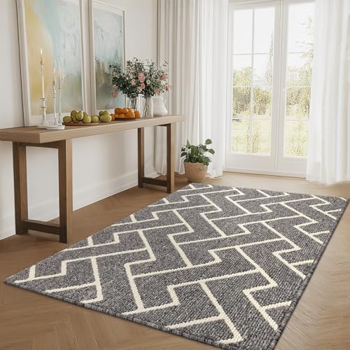 Biscpro Fußmatte mat,schmutzfangmatte innen 90x150cm rutschfest Fußmatten, Teppich Waschbar in Waschmaschine Innen & Außen türmatte,für Eingangsbereich,Aussenbereich,Fussmatten Haustür