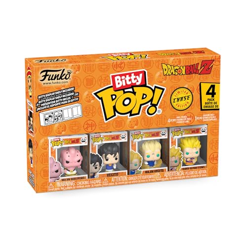 Funko Bitty Pop! DBZ - Goku & Nimbus 4PK - Gohan, Raditz, Piccolo und eine Überraschungs-Mini-Figur - 0.9 Inch (2.2 cm) - Dragon Ball Z Sammlerstück Stapelbares Display-Regal Inklusive