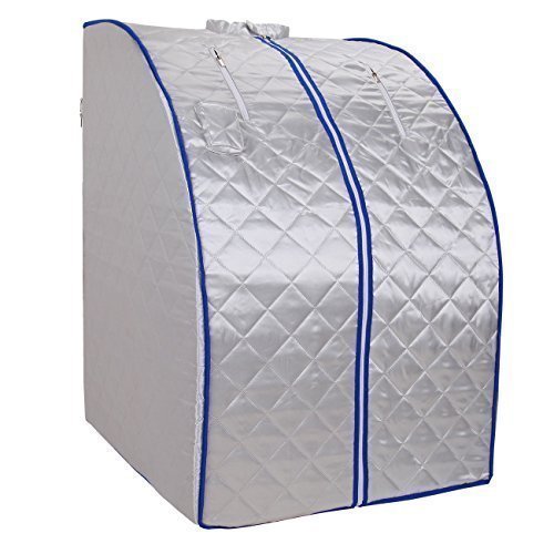 CHI-Enterprise - Portable Infrarotsauna XL Deluxe inklusive Klapphocker | Faltbare, zusammenlegbare Infrarot-Sauna für Zuhause | 103x80x84 | 1000 Watt