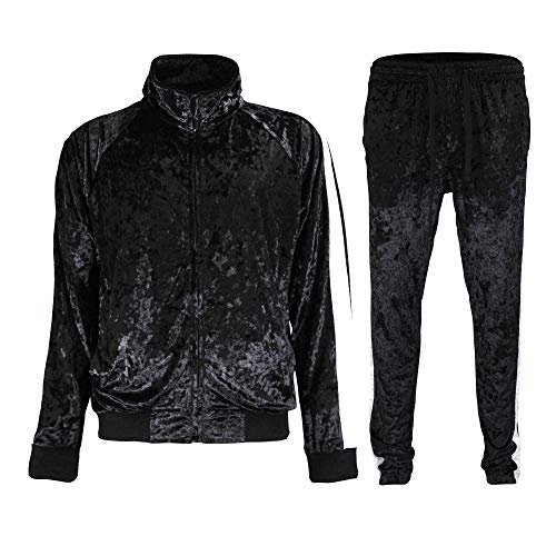 G-Style USA Herren-Trainingsanzug-Sets aus Velourssamt, Freizeitkleidung, Fitnessstudio und Loungewear., Medium