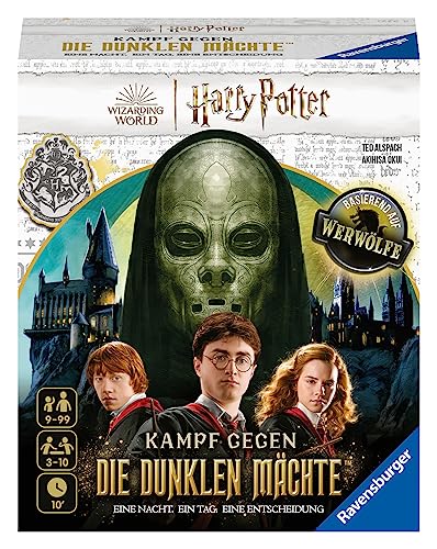 Ravensburger Familienspiel 27353 - Harry Potter - Kampf gegen die dunklen Mächte - Basierend auf Werwölfe - Gesellschaftsspiel ab 9 Jahren für 3-10 Spieler