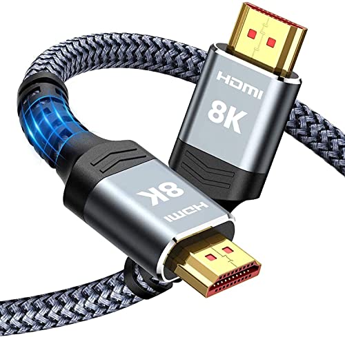 SNOWKIDS HDMI 2.1 Kabel 1M 8K, 2.1 48Gbps Highspeed 8K@60Hz HDMI Kabel 4K@120Hz 7680P DTS: X, HDCP 2.2&2.3, HDR 10,eARC, kompatibel mit PS5 X-BOX