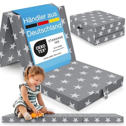 ELONEO Klappmatratze 70x190 cm, 9 cm hoch, Klappmatratze Kinder faltbar, klappbare Gästematratze, Faltbare Matratze, Reisematratze für Kinder und Erwachsene für Reisen und Camping
