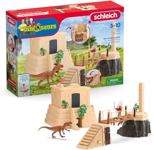 schleich 42657 Dino Tempel Klein, ab 5 Jahren, DINOSAURS - Spielset, 124 Teile, exklusiv bei Amazon