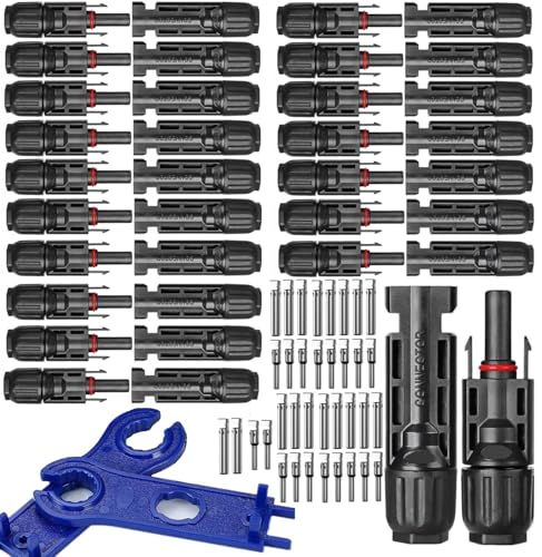 18Paar Stecker Solar Stecker Set Solarstecker Solarpanel Stecker Ip67 Wasserdicht, Pv Stecker Kompatibel mit 6mm2-4mm2 Solarkabel, Stecker Solaranlage