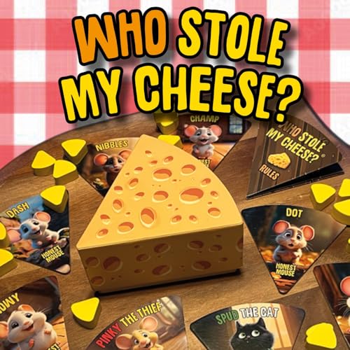 Wer hat meinen Käse gestohlen? Neu für 2025! Denken Sie an 'Verräter' für Kinder! Ein Party-Brettspiel für Big Eard-Detektive 4-8 Spieler im Alter von 5 bis zu Erwachsenen - Bist du eine unschuldige