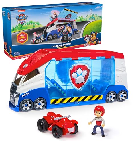 PAW PATROL – Launch'n Rescue PAW Patroller Teamfahrzeug mit neuen Funktionen, inkl. Ryder-Figur und 1 Basis-Fahrzeug, Spielzeug geeignet für Kinder ab 3 Jahren