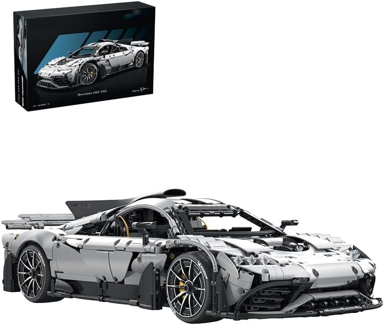 barweer Klemmbausteine Autos RC Ferngesteuert Technik Sammlung Geschenk für Erwachsene und Männer,C61503W Master Building Set Groß 1:8 Sportwagen Bausteine (3295 Teile)