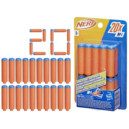 Nerf N Series N1 Darts 20x, zusätzliche Darts für High Performance Blaster der Nerf N Serie mit hoher Treffgenauigkeit und Reichweite, Jungen und Mädchen