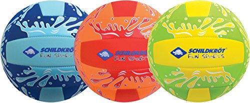 Schildkröt® Neopren Beachvolleyball, Größe 5, Ø 21 cm, normale Größe, farblich sortiert, griffige textile Oberfläche, salzwasserfest, ideal für Stand & Garten, 970276