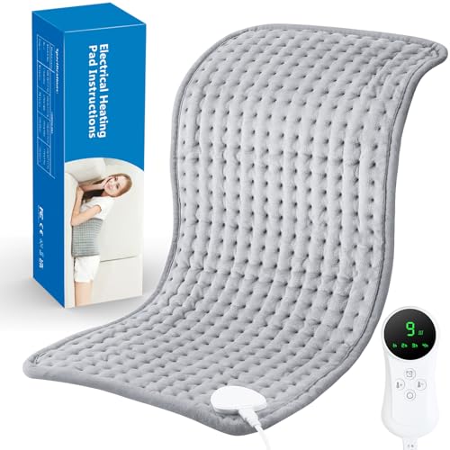 Heizkissen 30 X 60 cm Elektrisches Wärmekissen mit Automatischer Abschaltung und 9 Temperaturstufen, Heizkissen für Rücken, Nacken, Schulter, Bauch 1