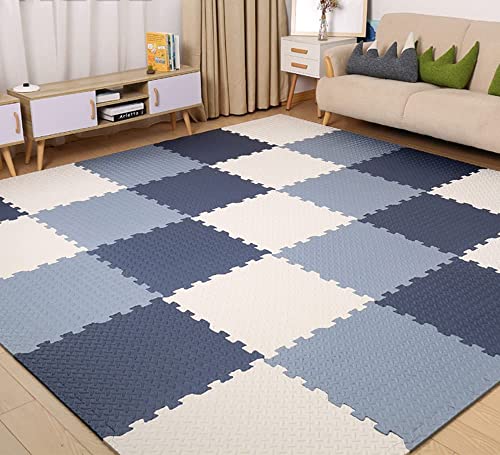 HONLONE Puzzlematte 18 Teile Spielmatte Krabbelmatten Spielteppich Schutzmatten, Schadstofffrei, geruchlos, für Baby Kinder 1,8x0,9m/5.9x2.9ft