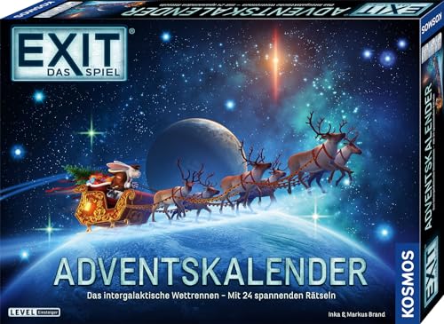 KOSMOS 684488 EXIT - Das Spiel - Adventskalender 2024: Das intergalaktische Wettrennen, mit 24 spannenden Rätseln ab 10 Jahre, Escape Room Spiel vor Weihnachten