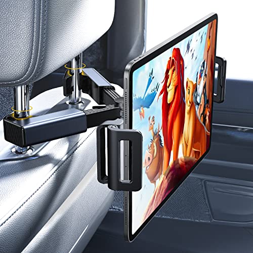 Tablet Halterung Auto Auto-Rücksitz Universal iPad Halterung Auto kopfstütze Tablet Halter Ausziehbare KFZ-Kopfstützenhalterung für Samsung Tab, Smartphone und Tablet mit 4.7~13 Zoll