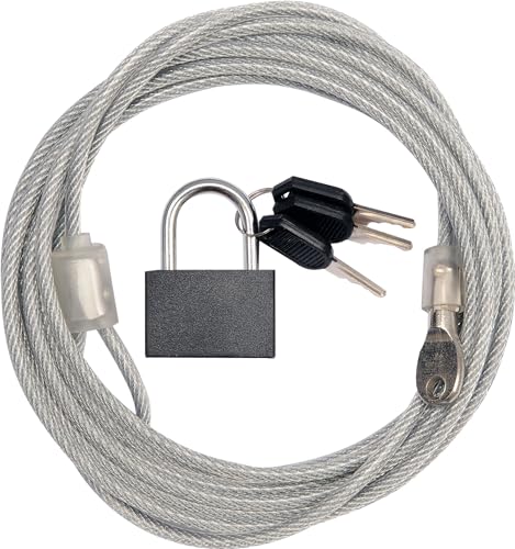 Stahlseil mit Schloss ummantelt 3m x Ø 4mm