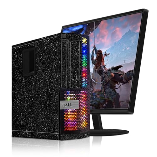 Dell Gaming PC Set Komplett, Intel Quad Core i5 bis zu 3.6GHz, Radeon RX 550 4GB, 16 GB RAM, 512GB SSD, 600 M WiFi, Neuer 24 Zoll Monitor 1080 FHD LED, W10P64 (Generalüberholt)