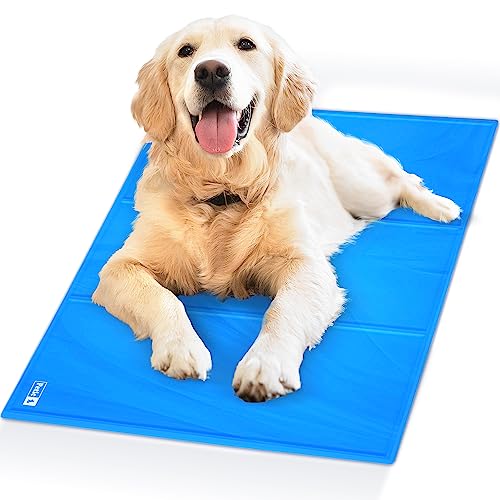Petic Kühlmatte Hund Kühldecke 90x50cm Kühlmatte für Hunde XL Kühlmatte Bett Katze Kühldecke für Hunde Wasserdicht Hundekühlmatte Selbstkühlend Kühlmatte für Haustiere