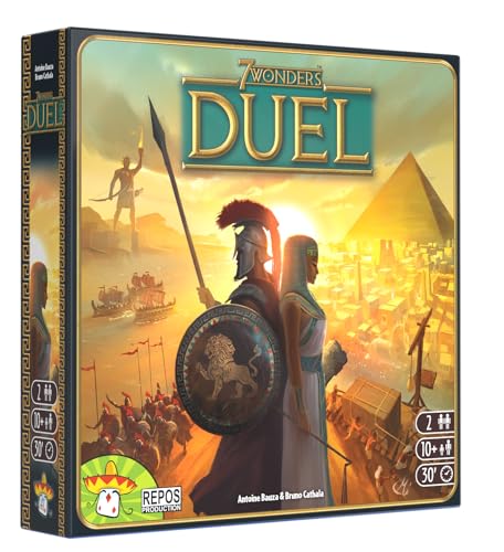 Asmodee 7 Wonders Duel, Grundspiel, Kennerspiel, Strategiespiel, 2 Spieler, ab 10+ Jahren, 30 Minuten, Deutsch