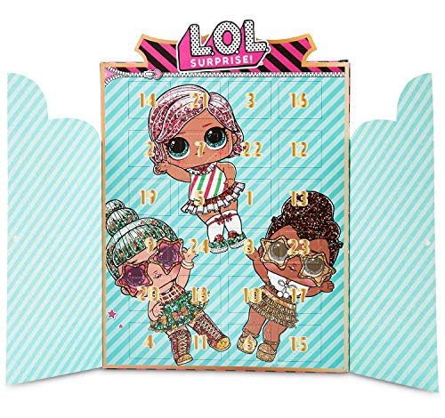 L.O.L Surprise! Adventskalender 2024 Kinder - 24 Lol Puppen Charms, Armband und Halskette