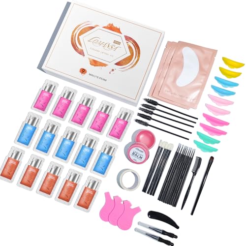 Lomansa Wimpernlifting Set, Lash Lifting Set, Brow Lifting Set, Sachets-Lotion, Geeignet für Anfänger und Salon (Lash Glue Balm)