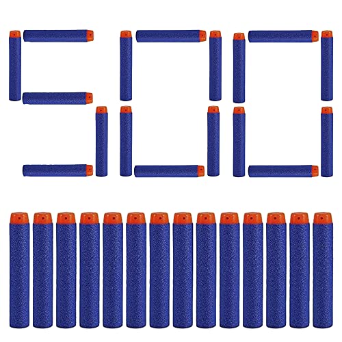 SHS-Yard 500 Darts Pfeile für Nerf Zubehör 7.2cm Pfeile Refill Bullets Darts - geeignet für N-Strike/Elite/X- Shot Blasters Spielzeugpistole Blau Orange Dart Blaster