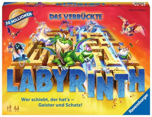 Ravensburger Familienspiel 26955 - Das verrückte Labyrinth - Gesellschaftsspiel - Spieleklassiker für 2 - 4 Personen, Brettspiel ab 7 Jahren