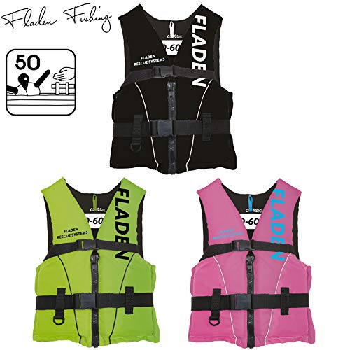 Mega Fishing Schwimmweste / Schwimmhilfe 50N - Kinder & Erwachsene Gr. S - XL (S - 30-50 kg, Grün)