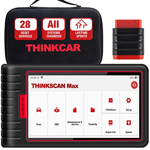 thinkcar ThinkScan Max obd2 diagnosegerät Auto für die vollständige Systemdiagnose,Auto diagnose Scanner für ECU Codierung, mit 28 Service Funktionen,lebenslanges kostenloses Aktualisieren