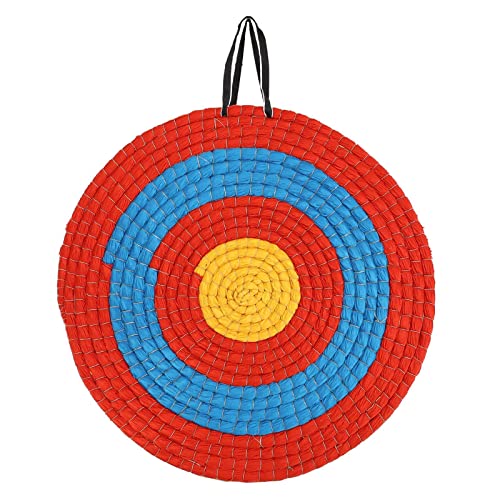 Flitzebogen Zielscheibe Bogenschießen - Strohzielscheibe für Erwachsene & Kinder 50x50x5cm - Stroh Ziel für Pfeil und Bogen & Armbrust, Bogenschießen Ziel