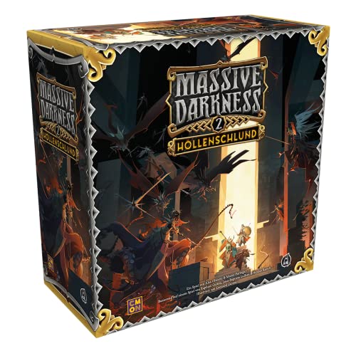 CMON, Massive Darkness 2 – Höllenschlund, Grundspiel, Kennerspiel, Dungeon Crawler, 1-6 Spieler, Ab 14+ Jahren, 120 Minuten, Deutsch, Mehrfarbig, Bunt