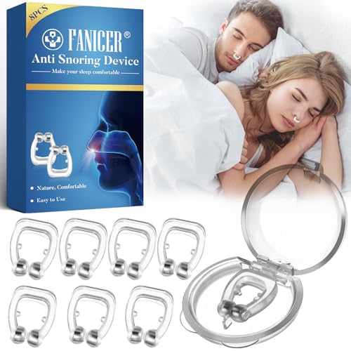 Pack of 8 anti-nose clips, Anti Nasenklammer Schnarchen, snoring clips, Schnarch Stopper, anti-snoring sleep clips, snoring stopper, reusable anti-snoring, sleep clips for relaxed nights